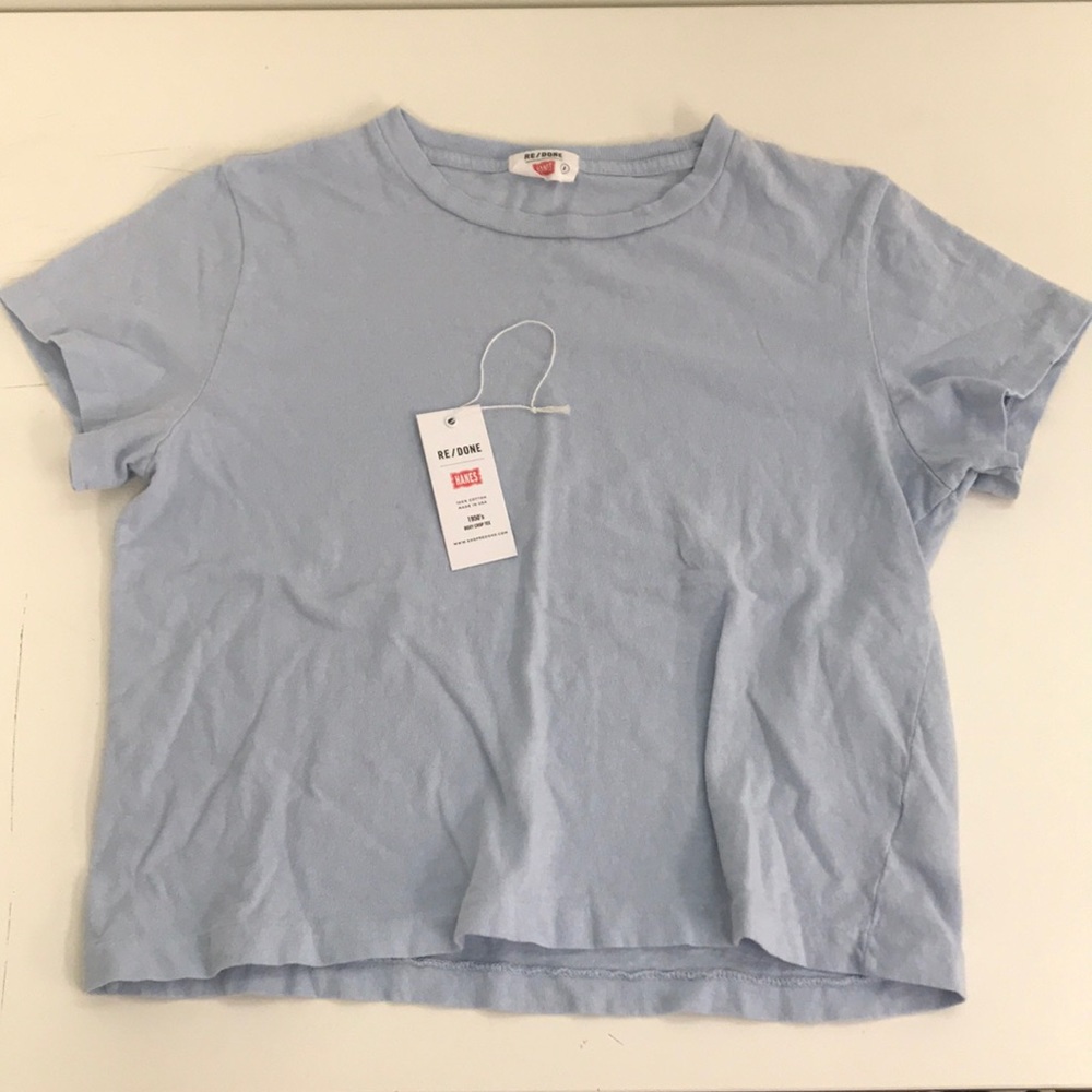 RE/DONE 1950s Boxy Tee Blue Small